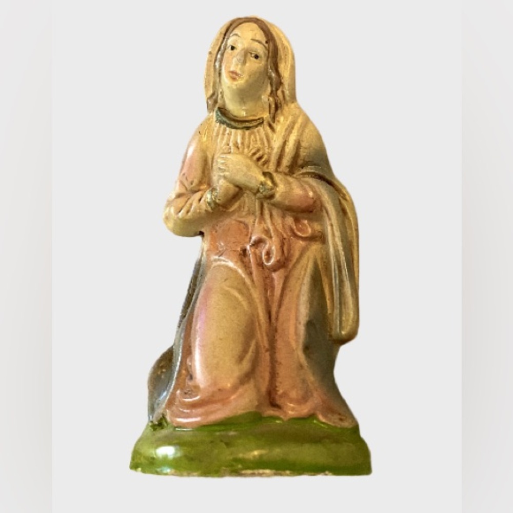 Vintage Western Germany paper mache nativity figures.